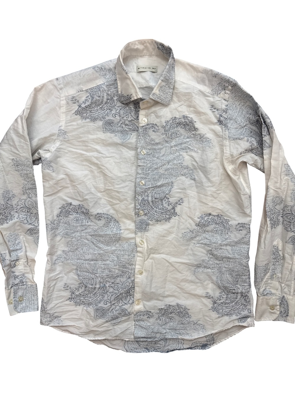 Etro Men’s Paisley Floral Casual Preppy Button Down Shirt Size 40 Made In Italy